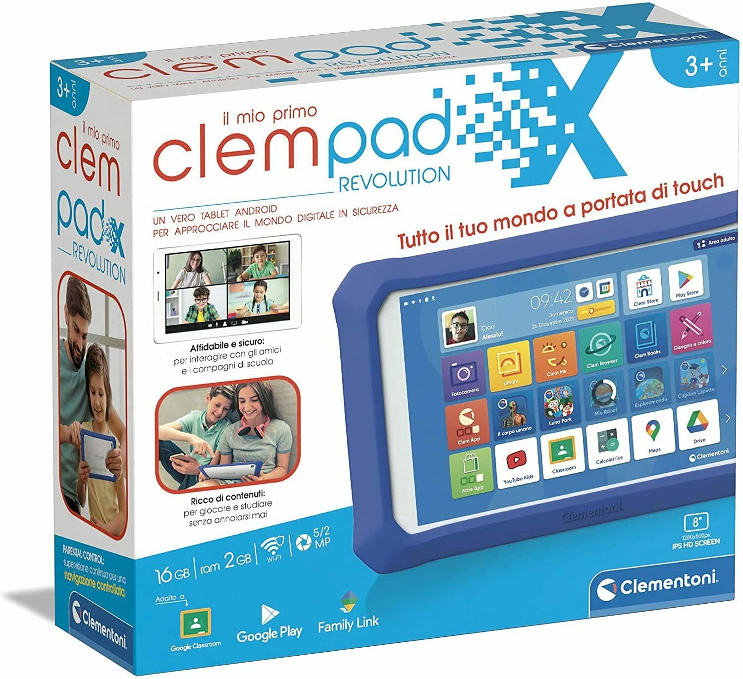 Clementoni My First X 8 Evolution Tablet Per Bambini Clempad 3 Anni Quad  Core - Toys And Garden